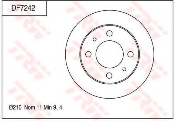 TRW DF7242 Brake Disc